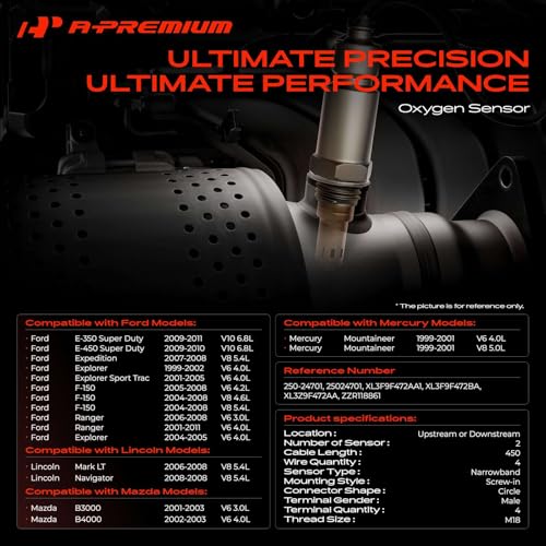 Sensor de oxígeno A-Premium para Ford y más, set 2 piezas miniatura 2