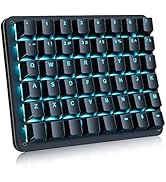 Koolertron Single-Handed Macro Mechanical Keyboard, Blue LED Backlight Portable Single-Handed Mec...