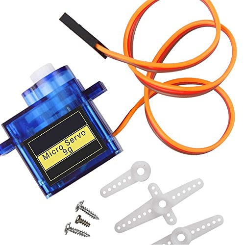 Image of REES52 SG90 9g Micro Servo Motor Kit for RC Drone /Car /Airplane /Helicopter /Vehicles /Robots /Compatible with Arduino Projects and Raspberry Pi Incl. Screws and 3 Servo Arms