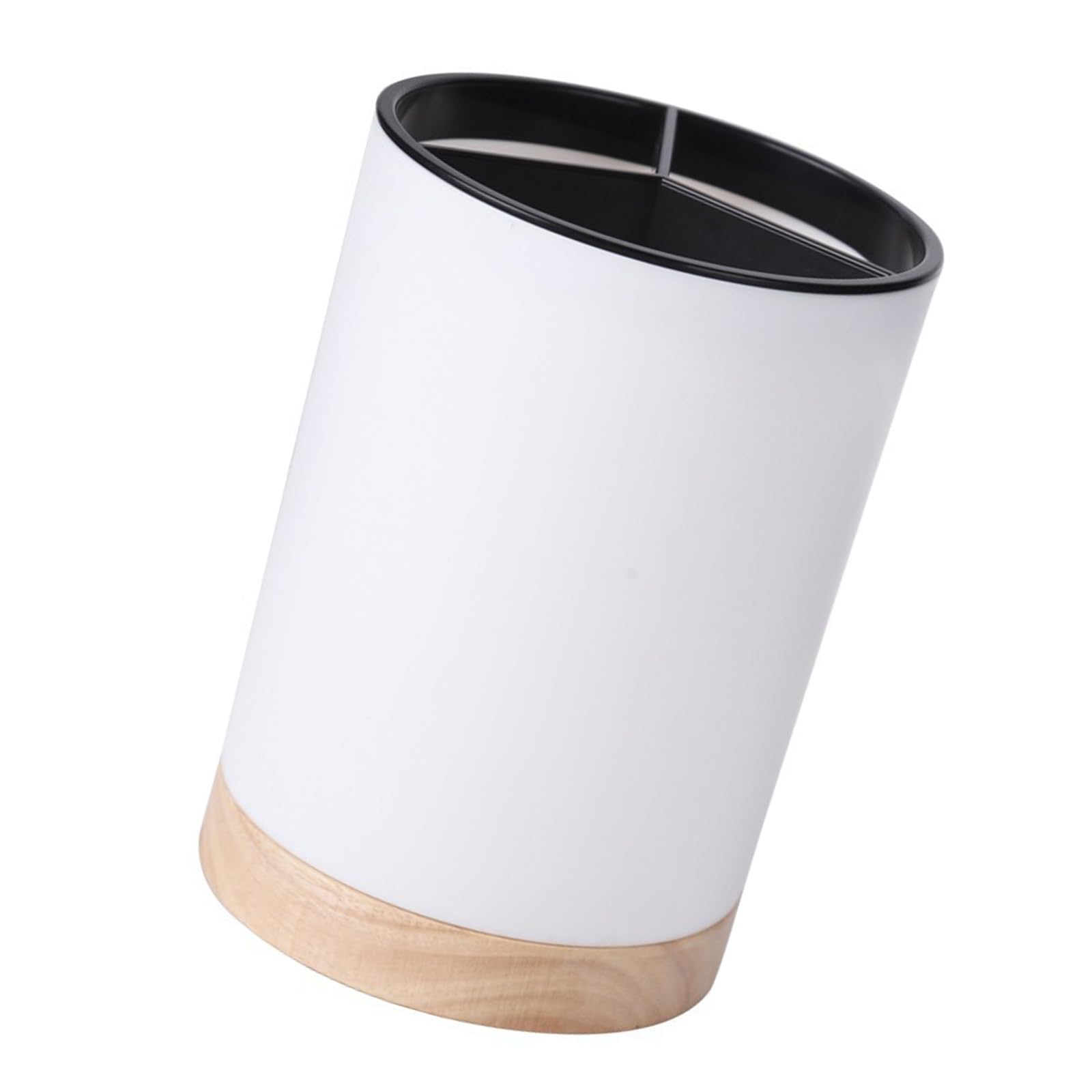 Tsophreniq White Stylish Kitchen Supplies Utensil Stand With Sturdy Wood Rotation Features Home Accessory For Cooking Enthusiasts Rotating Utensil Crocks