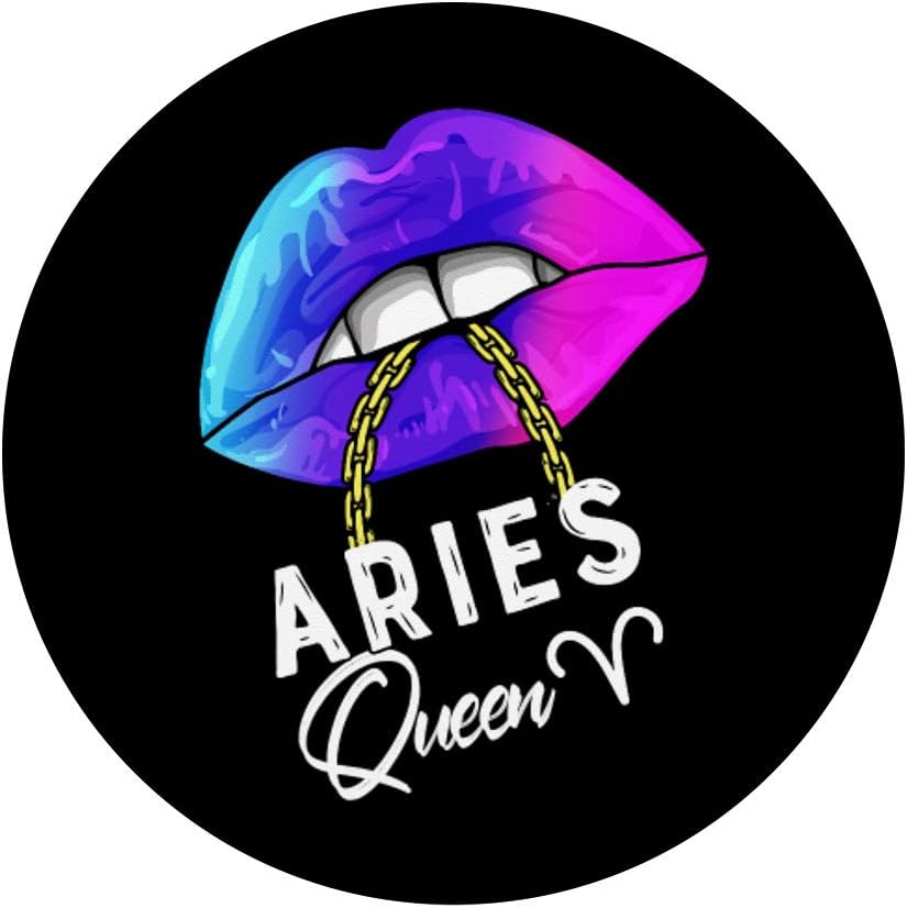 Graduated Purple Blue Aries Queen April or May Zodiac Womens PopSockets PopGrip: Swappable Grip for Phones & Tablets image 3