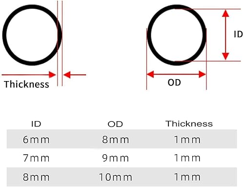 Miniatura 6 de Surtido de tubos transparentes, 0.079 pulgadas, 0.118 pulgadas, 0.187 pulgadas, 39.4 ft de longitud en total, 0.039 pulgadas de grosor, juego de