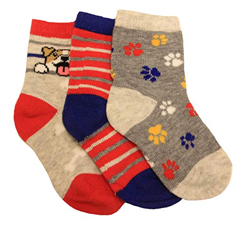 K. Bell Socks Baby Fun & Cute Assorted Crew Socks-3 Pairs-Cool Novelty for Infants