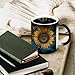 FZMVSQH Taza de café mágica con diseño de girasol Imagen de FZMVSQH Taza de café mágica con diseño de girasol
