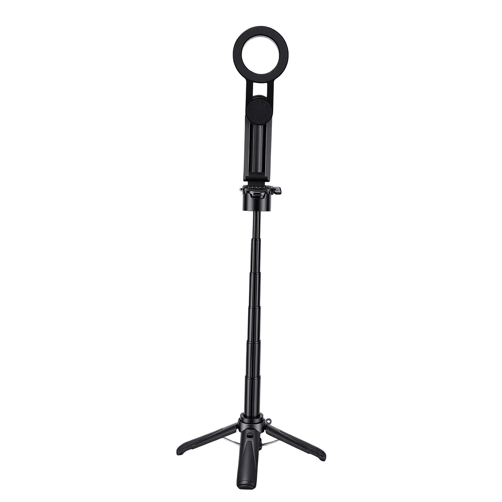 Generic Treppiede da Viaggio Magnetico 5 in 1 con Rotazione a 360 Gradi, Compatto e Portatile, per Foto di Gruppo e Selfie in Alluminio ABS (con Luce)
