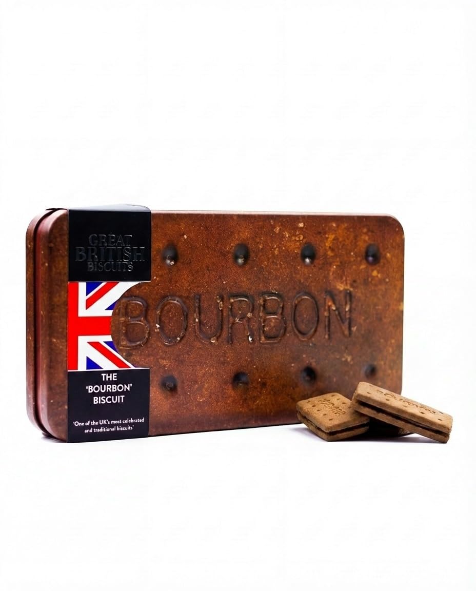 The Silver Crane Company Ltd Silver Bourbon Biscuit Tin