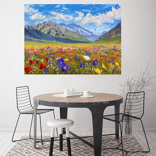 Tableau decoration murale paysage WODJEM 50x70cm cadre