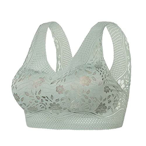 Generisch Bustier & Sujetador de verano de seda de hielo, sin costuras, espalda de belleza, reunido sin anillo de acero, sujetador limpiador, ropa interior de encaje, chaleco deportivo para mujer