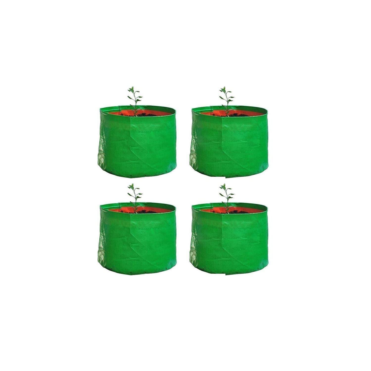 Go Hooked Terrace Gardening Leafy Vegetable Green with Orange UV Treated Grow Bags | 15" X 15" | Pack of 4 | Roof Top Balcony Gardening | High Density Polyethylene (B09RVHLX3V) Amazon Price History, Amazon Price Tracker