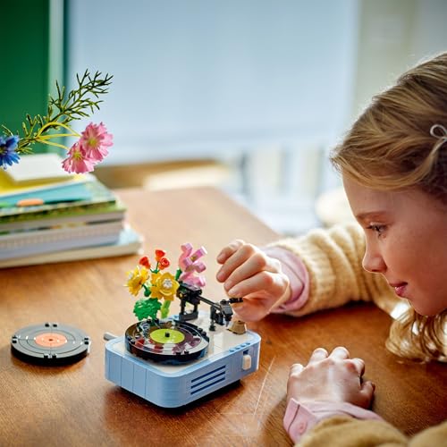 Creator 3 in 1 Giradischi con Fiori - Modellino Ricostruibile in Radio Retrò o in Microfono - Giochi Creativi per Bambine e Bambini da 8 Anni in su Fan della Musica - Idea Regalo - 31172 - Lego - Immagine 1