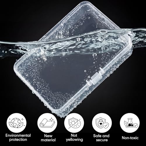 Image of SATINIOR 300 Packs Clear Small Plastic Containers 4.45 X 3.3 X 1.18 Inches Transparent Storage Box with Hinged Lid in Bulk for Jewelry Hardware Crafts Small Items