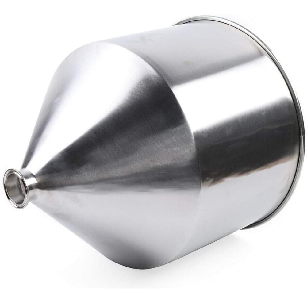 Acero Inoxidable Tolva, Líquido Pasta Tolva De Llenado Máquina Llenadora Tolva Carga Pesada Embudo Para Líquidos Llenado Contenedor (10-50L), 50L, 64mm