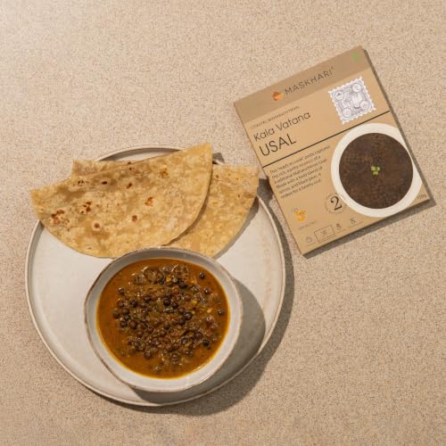 Image of Maskhari Ready to Eat Kala Vatana Usal Curry Paste Pack of 2 150g | Black Peas Curry | Maharashtrian Ready Meal | Heat & Eat | Instant Indian Food | Pure Vegetarian No Preservatives Artificial Colours