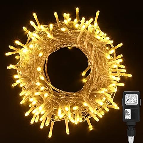 Clomnpe Luces Navidad Exterior, 10M 100 LED Guirnaldas Luces Exterior Interior Cover