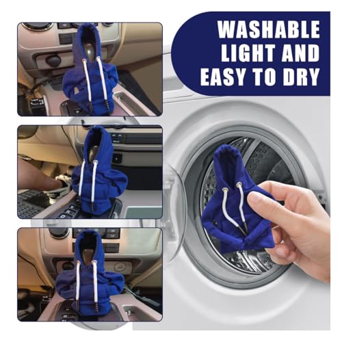 image for JOYCOURT Car Gear Shift Cover, Fashionable Hoodie Car Shift Knob, Wint