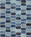 MSI Boathouse Blue 12 x 10 Inch Glass Picket Tile for Kitchen Backsplash, Bathroom, Shower Wall, Mesh Mounted Mosaic