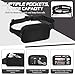 MoKo Fanny Packs for Women Men, Fashion Running Waist Packs, Crossbody Mini Bag Fanny Pack Belt Bag with Adjustable Strap for Running Outdoors Workout Travel Hiking Cycling, Black