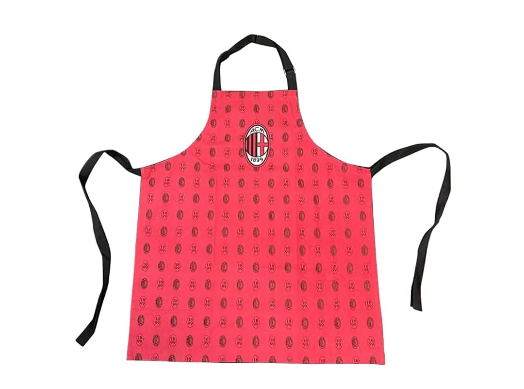 AC Milan, Schürze mit Geschirr, Unisex, Offizielles Produkt, Rot/Schwarz, One size