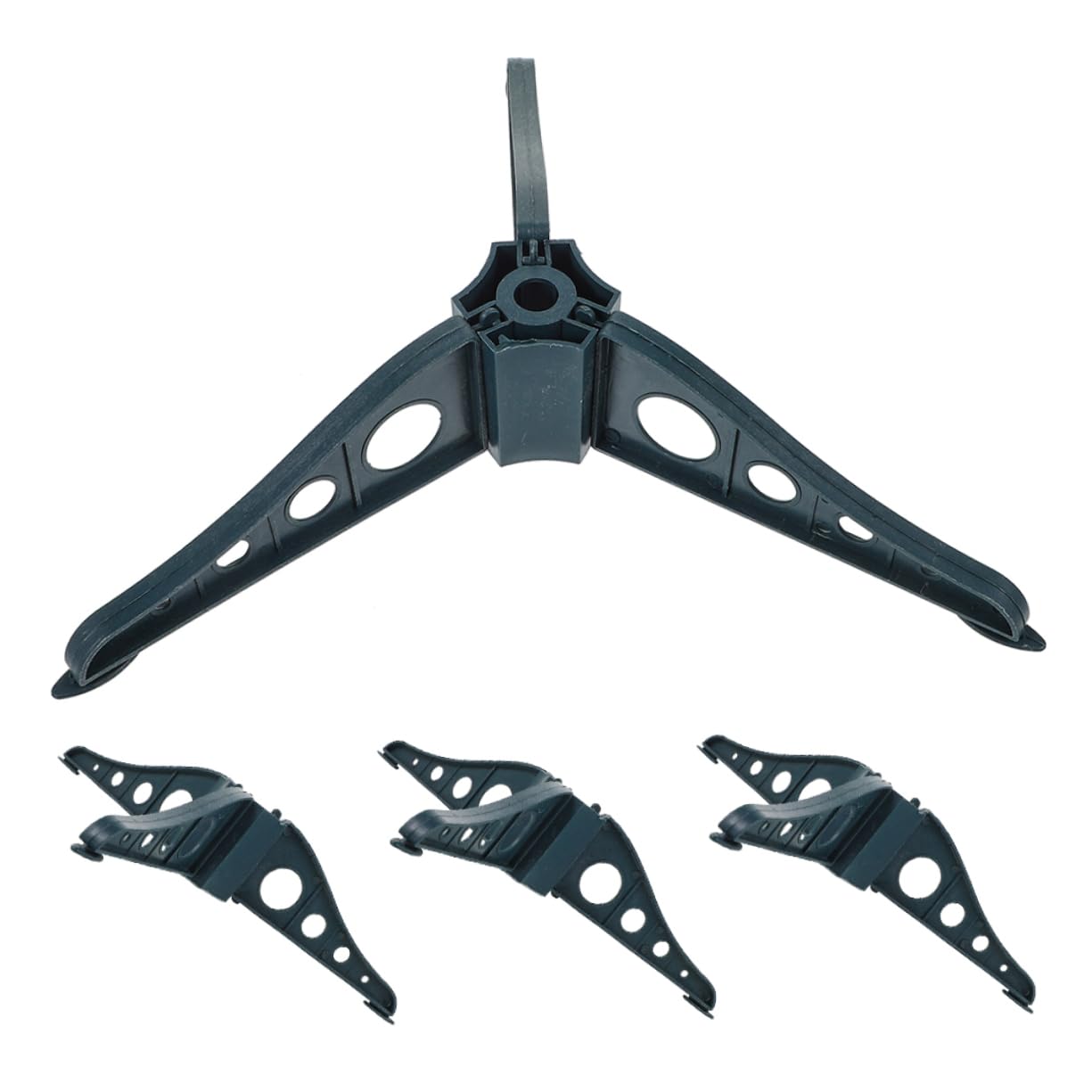 OSOLADY 4pcs Sturdy Christmas Tree Stand Base Support for Artificial Pine Trees Easy Assembly Holiday Decoration Pedestal Compact Xmas Holder