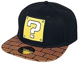 Farbe schwarz, braun Nintendo Herren Super Mario Baseballkappe, Mehrfarbig, Einheitsgröße