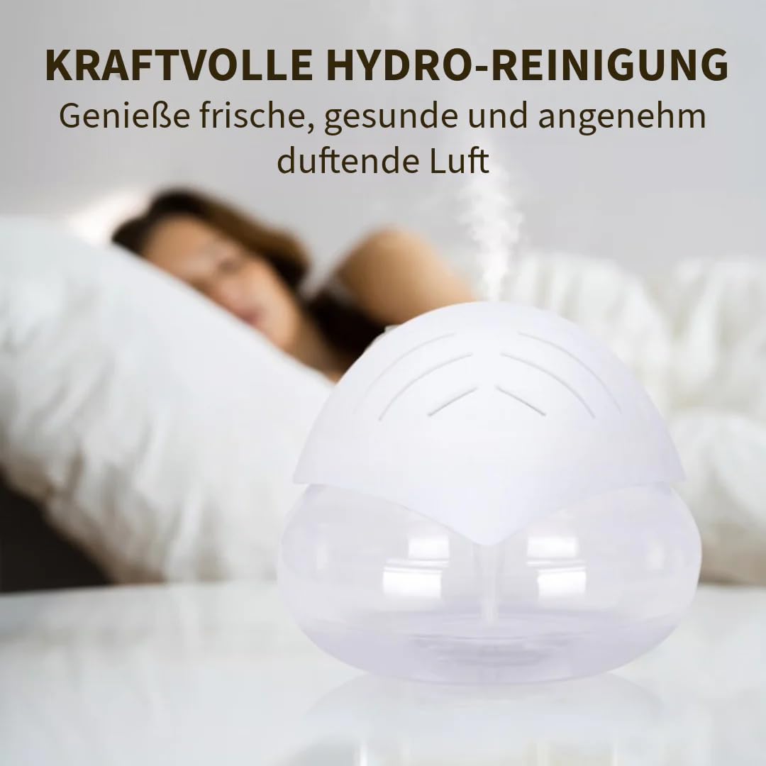 Niklok Luftreiniger bis 60 m² – Kombi-Luftreiniger & Luftbefeuchter, Luftfilter, leise ≤40 dB Raucherräume