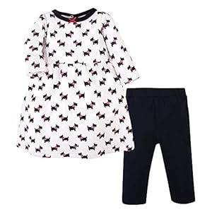 Hudson Baby Unisex Baby Quilted Cotton Dress and Leggings