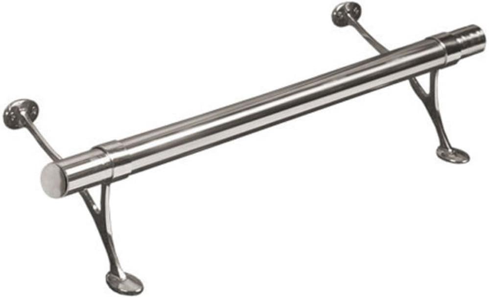 Satin Solid Stainless Steel Bar Foot Rail Kit, 8'