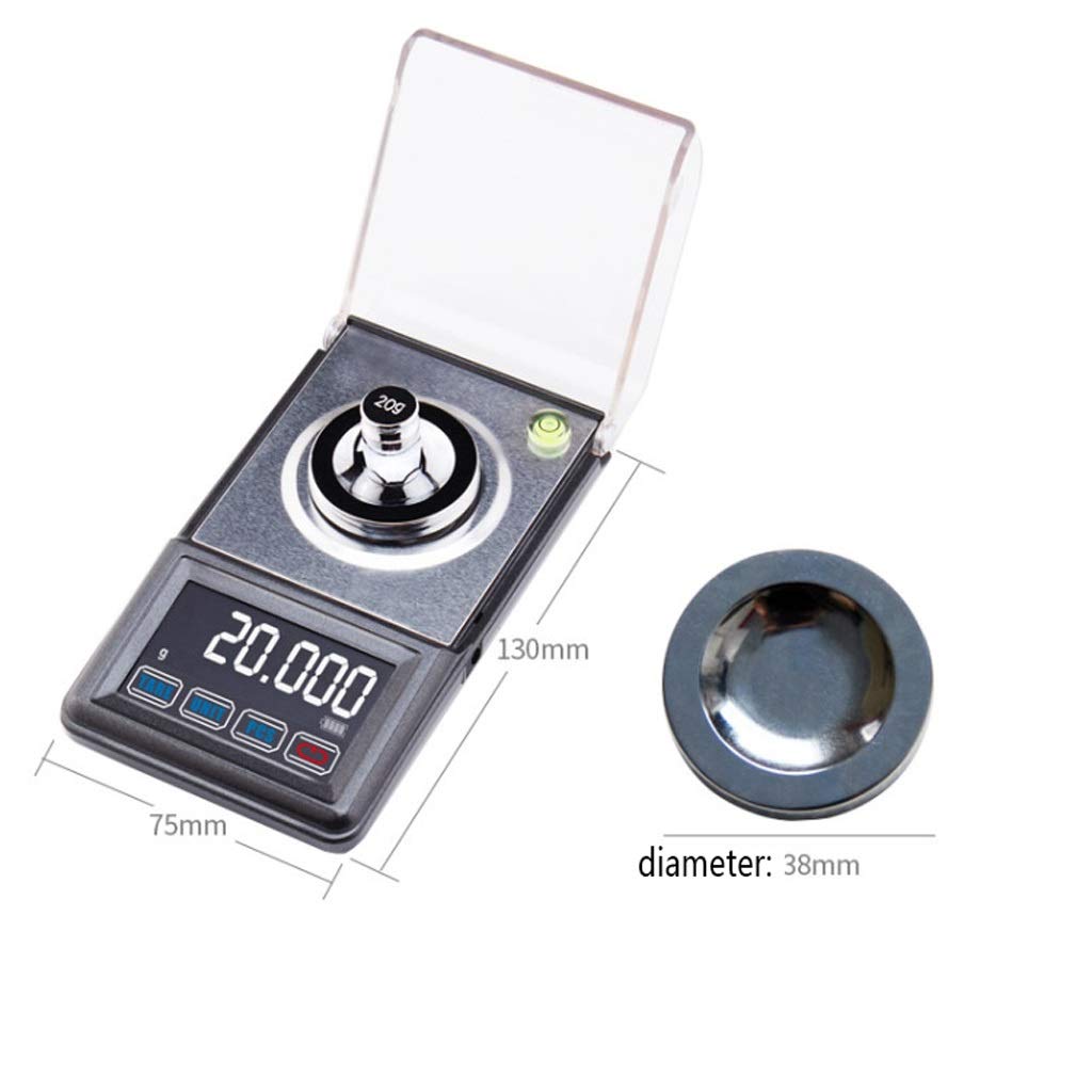Balanza científica de precisión Digital para Laboratorio, balanza analítica de Alta electrónica para joyería, Cocina y Laboratorio, para Pesar Oro, 0,001 g/20 g.,0.001g/20g