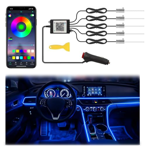 QVEVDACAR 5-in-1 RGB Car Ambient Lighting Kit