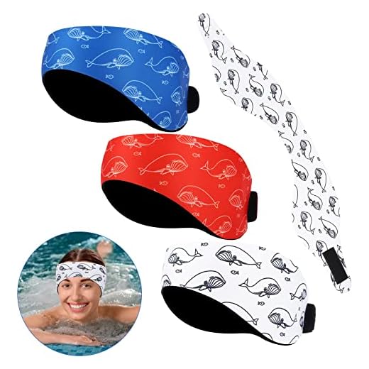 Diadema de natación para niños,3 Pcs Impermeable Orejeras de Natación Orejeras de Natación para Nadadores Adultos Orejeras para Natación Neopreno Ajustable Hair Guard Oreja Guardia