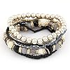 Caiyao Bohemian Stackable Wood Wooden Beads Elephant Charm Tassel Stretchy Bracelet Set for Women Men Multilayered Multicolor Acrylic Resin Seeds Bracelet Ethnic Jewelry Gift-B ball #3