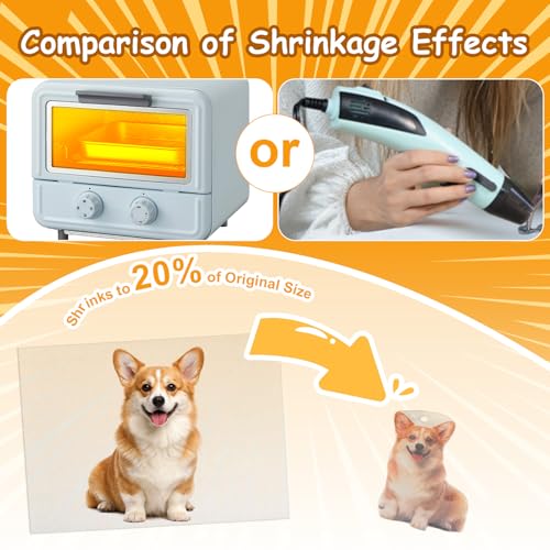 Image of Auihiay 15PCS Shrink Sheets Printable, Shrink Plastic Sheets, Shrink Paper for Kids Paper Crafts, Handprint Keychains, Easter Ornaments, Fathers Day (8.5 x 11 inch)