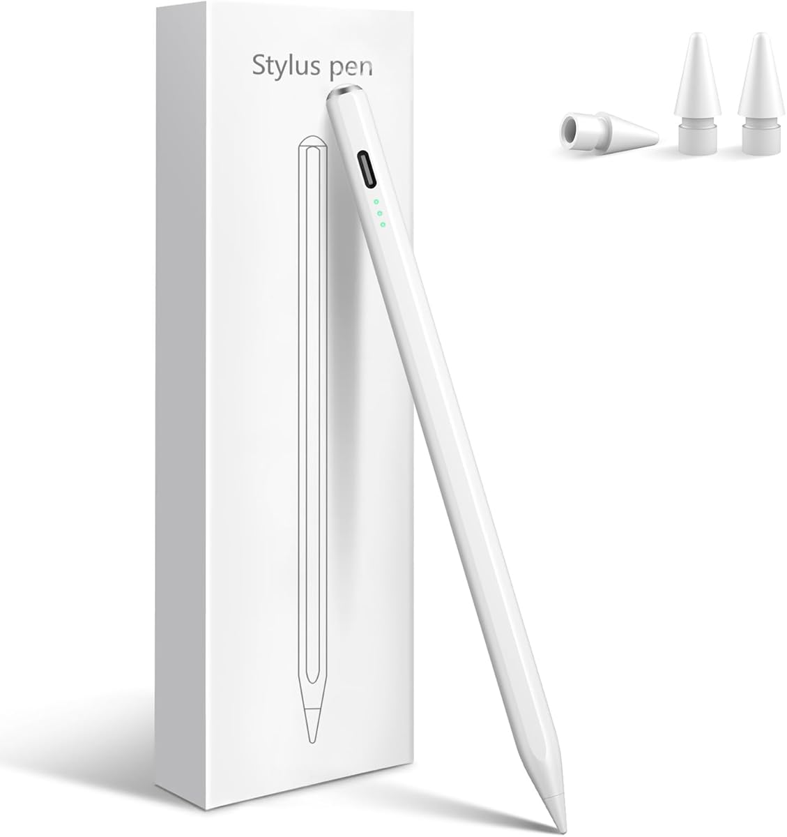 Stylus Pen for iPad 2025-2018 with 13mins Fast Charge,Tilt Sensitive Palm Rejection Pencil for 11th A16,10th/9th/8th/7th/6th, Air 11/13 M2/M3,Pro 11/13 M4/M5,Pro 12.9“,Air 5/4/3,Mini 7/6/5