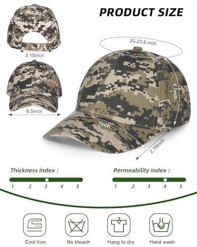 Image of Handepo 24 Pcs Blank Baseball Caps Adjustable Back Strap Unisex Blank Design Caps Plain Unisex Hats for Men Women