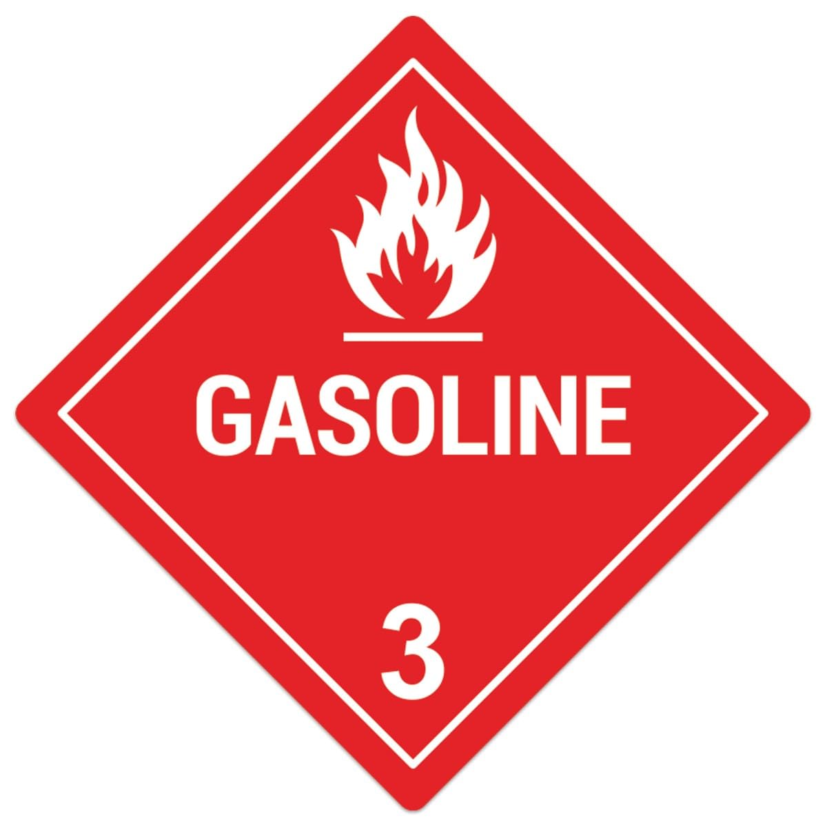 Magnetic Sign Gasoline 4x4 Inch Diamond-Shaped| Durable Safety Magnet for Fuel Stations, Garages, and Workplaces | High-Visibility Warning Sign | Made