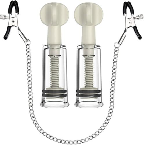 Pinzas para pezones y chupones para pezones, anillo de cuerpo ajustable, abrazaderas corporales, anillo de cuerpo, cadena sin perforación, acero