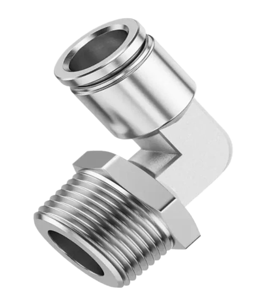 1/8" 1/4" 3/8" 1/2" 3/4" BSP NPT femelle mâle pneumatique mamelon 304 raccord rapide en acier inoxydable raccord de libération d'air (PCG BSPP, 12-01 (12 mm-1l8))