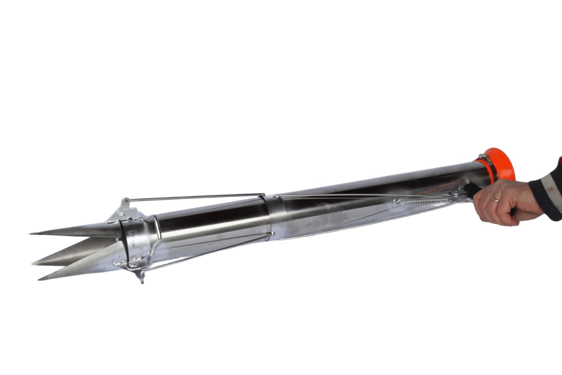 PIANTATORE VELOCE Professionale Inox cou una Leva – Trapiantatore Manuale a Rilascio Automatico per Orto, Piantine e Bulbi – Acciaio Inox