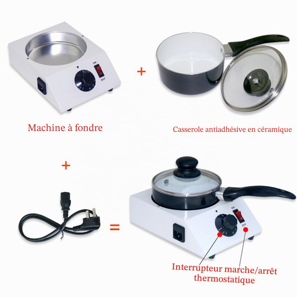 Fondeur de chocolat électrique YUNRUX Machine à fondre le chocolat Machine à fondre Bonbons Creuset Chocolat Outil de cuisine Chocolat Chaud Machine professionnelle Machine à fondre Machine à fondre