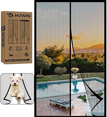 Mosquitera Puerta Magnetica 120x210CM, Cortinas Antimoscas Puerta Exterior con Iman, Cortina Contra Mosquitos con Imanes, Cortinas Antimosquitos para Puertas Exteriores, Fly Curtains for Door(Negro)