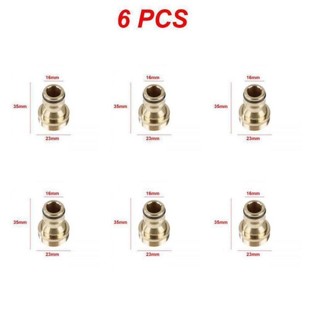 Conector de manguera 1-8 piezas de adaptadores de grifo universales for cocina, conector de grifo de latón, adaptador de manguera mezcladora, accesorio de lavabo, herramientas de riego de jardín (esti
