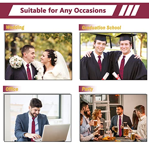 Mantieqingway Zipper Ties For Men Adjustable Men's Pretied Tie 3.15'' Stripe Necktie Zip On Tie For Wedding Office School (6Pcs-Type 2) #TOP3