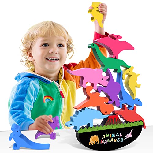 Mgtfbg Wooden Stacking Dinosaur Toys For Kids 3-5 Boys, Toddler Toys For 2 3 4 5 Year Old Boys And Girls Montessori Toys , Baby Toys Birthday Gifts #TOP2