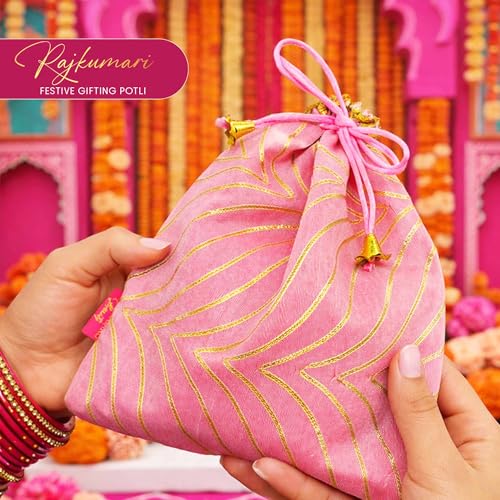 Image of Parul Garg Beauty Signature Shringar Glam Pack | Bindi Book, Sindoor & Pink Potli | Festive Gift Set for Women | Bridal Makeup & Gifting Combo for Women