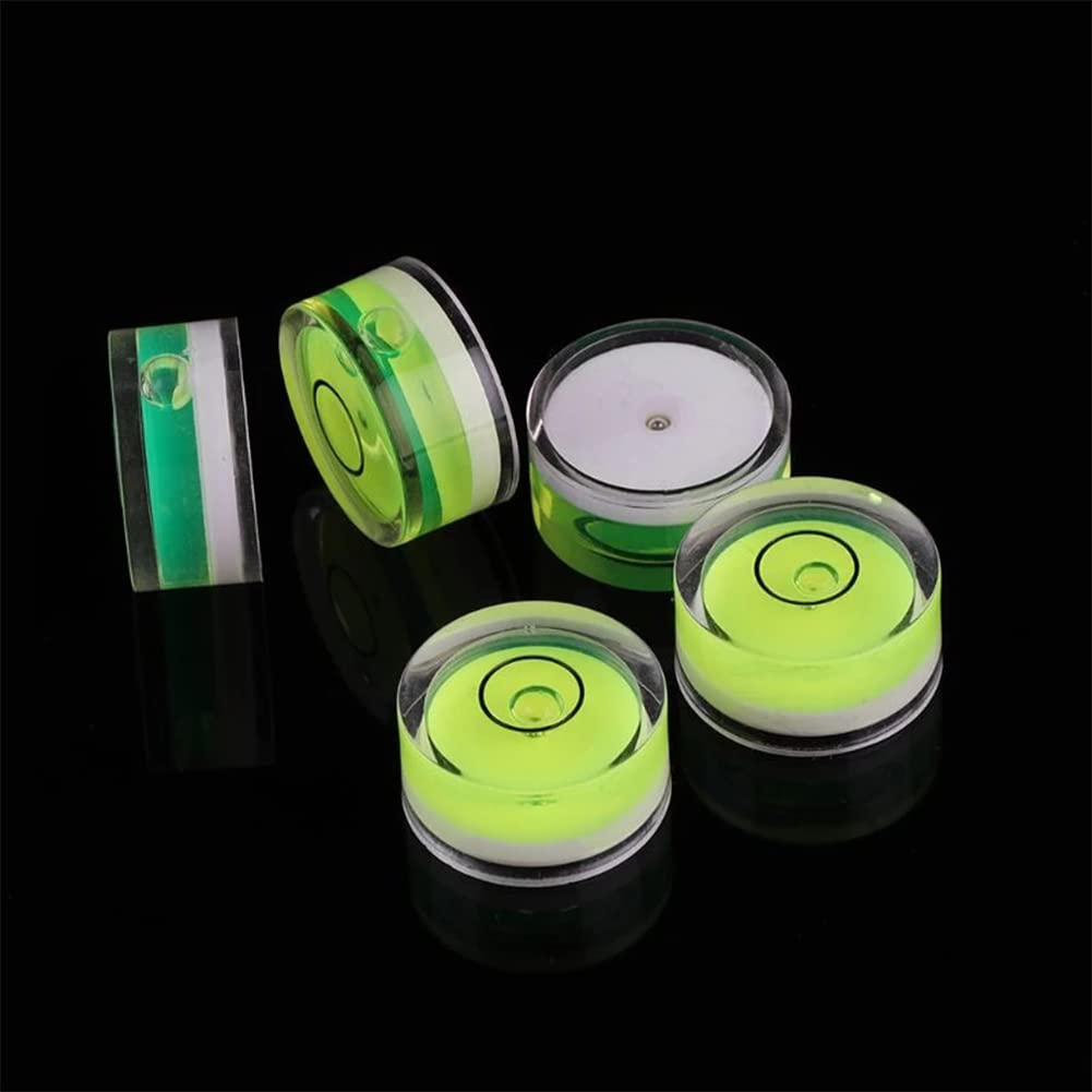 Lot De 5 Niveaux à Bulle Ronds - Tailles 10x6 Mm à 18x9 Mm - Pour Vérifier L'horizontalité Facilement