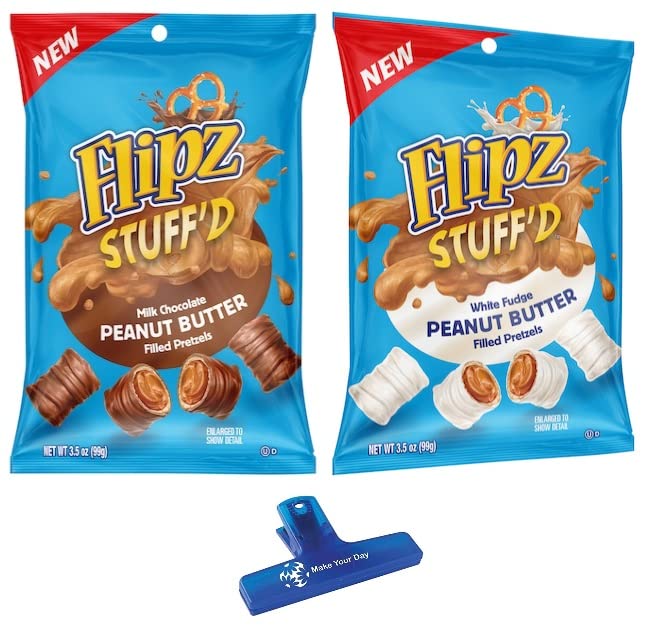 Flipz Stuff'D Peanut Butter Filled Pretzels, White Fudge