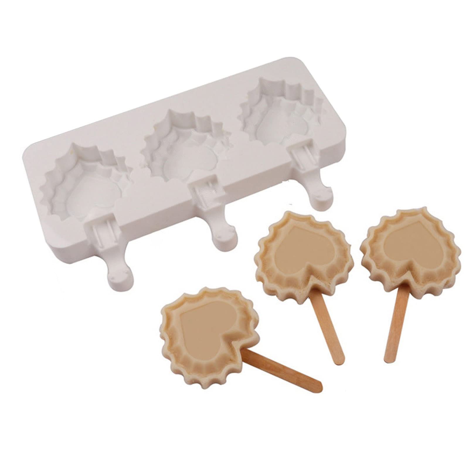 Moldes de silicona for helados de 3 o 4 agujeros, moldes de silicona for paletas de fácil liberación, moldes for hacer paletas caseras, hielo for M,Moldes para helados(Tower)