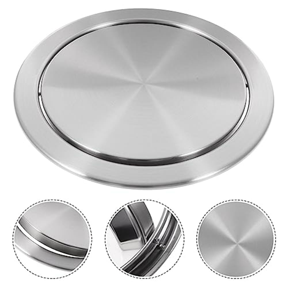 Coperchio per pattumiera semplice con occhiello integrato per bancone rotondo, cestino per cucina, bagno, ufficio