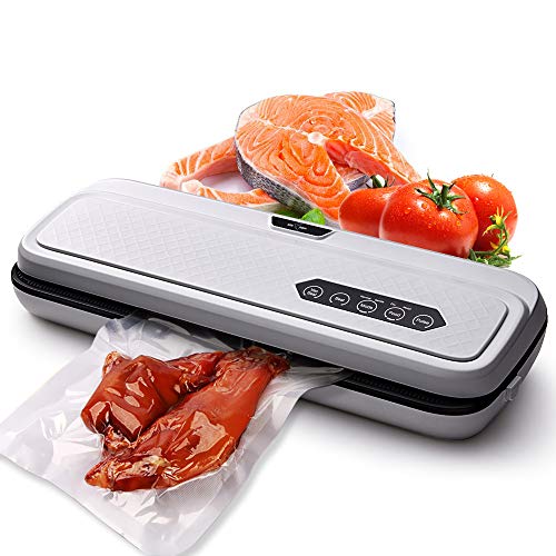 Preisvergleich Produktbild White Dolphin Vakuumierer Vakuumiergerät Automatische Lebensmittel Versiegelung Lebensmittel Bleiben Frisch mit 10 Vakuumbeutel für die Konservierung von Lebensmitteln