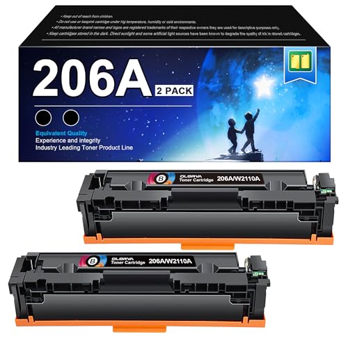 Image of 206A Compatible Replacement HP 206A Black Toner Cartridge 2 Pack M283fdw | Replacement for HP 206A 206X Compatible with HP Color LaserJet Pro MFP M283fdw M283cdw, M255dw, MFP M283 M255 Series W2110A